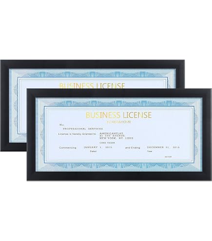 Document Frame 8.5 X 5.5 Inch Professional Business License Frame ...