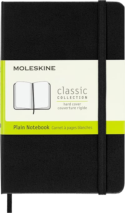 Moleskine Classic Pocket Notebook Hard Cover 9 x 14 cm 192 Pages Black