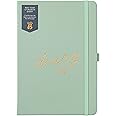 Busy B Mid Year 17 Month Diary August 2023 - December 2024 - Sage - Faux Leather Academic Diary with Week to View Planner with Pen Holder, Elastic Closure and Storage Pockets