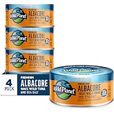 Wild Planet Premium Albacore Wild Tuna &amp; Sea Salt, 5 Oz Can, 4 Pack | No Liquid Added. Sustainable Pole &amp; Line Caught 100% Tuna. Non-GMO, Gluten Free, Kosher, Dairy Free, Keto &amp; Paleo Friendly