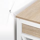 Yaheetech Console Table 100x29.5x81 cm Light Oak with Drawer and Shelves view 7