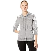 adidas Women's Essentials 3-stripes Fleece Full-zip Hoodie Sweatshirt