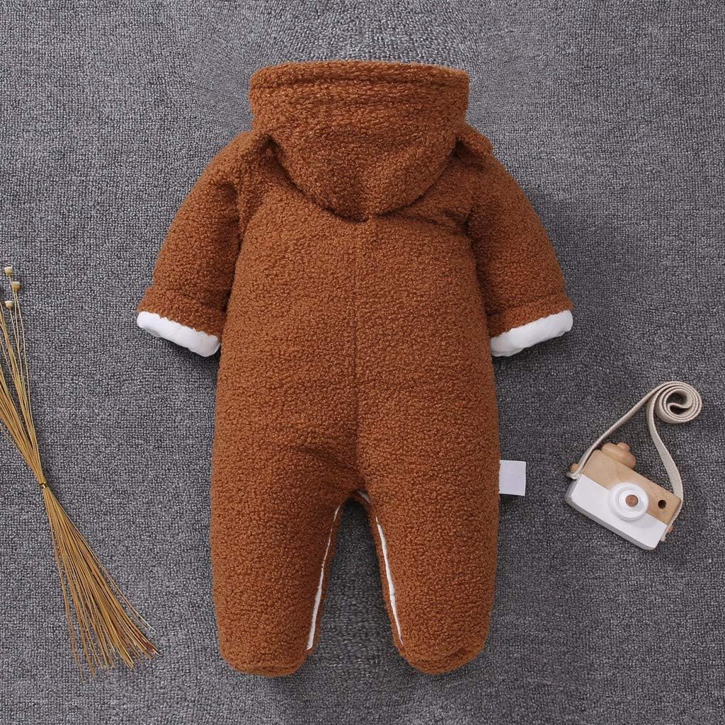 Babykleidung Neugeborene Winter,Covermason Neugeborenes Baby M/ädchen Junge Overall Mit Kapuzen Cartoon B/är Samt Spielanzug Strampler Kleider