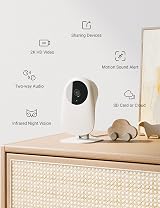 nooie 2K WiFi Baby Monitor Night Vision Motion Sound 2 Way Audio Alexa Google view 2