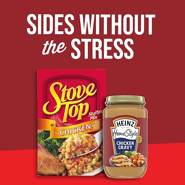 STOVE TOP STUFFING MIX, 1 BOX, FOR DINNER SIDES AND THANKSGIVING DINNER, CHICKEN, 6 OZ