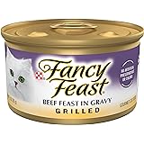 Purina Fancy Feast Grilled Wet Cat Food Beef Feast in Wet Cat Food Gravy - (Pack of 24) 3 oz. Cans