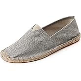 HYVEKOKA Espadrilles for Men with Flat Slip-on Fashion Casual Classic Canvas
