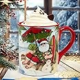 Certified International Santa's Wish 16 oz. Mugs, Set of 4 Assorted Designs, Multicolor