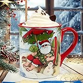 Certified International Santa's Wish 16 oz. Mugs, Set of 4 Assorted Designs