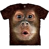 The Mountain Men's Big Face Baby Orangutan T-Shirt, Brown