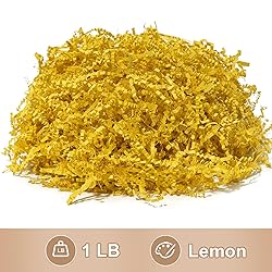 Wowxyz 1 LB Crinkle Cut Paper Shred Yellow Crinkle