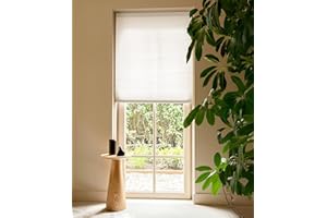 SOLAUR Pull Down Shades for Windows, Light Filtering Cellular Shades Cordless, 9/16" Cell Honeycomb Blinds, Cloud Dancer 34"(W) x48(H)