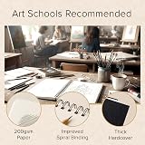 String & Space A4 Sketch Book Hardcover 200gsm 40 Sheets Spiral Bound 21.6x28cm view 5