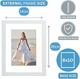 Clay Roberts 8x10 Picture Frame White Freestanding Wall Mountable 20x25 cm view 8