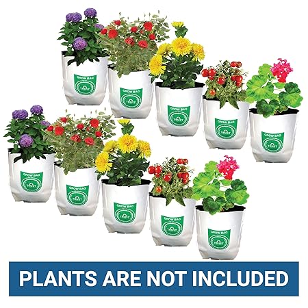 Trust Basket Poly Grow Bags UV Stabilized -10 Qty [20cms(L)X20cms(W)X35cms(H)]