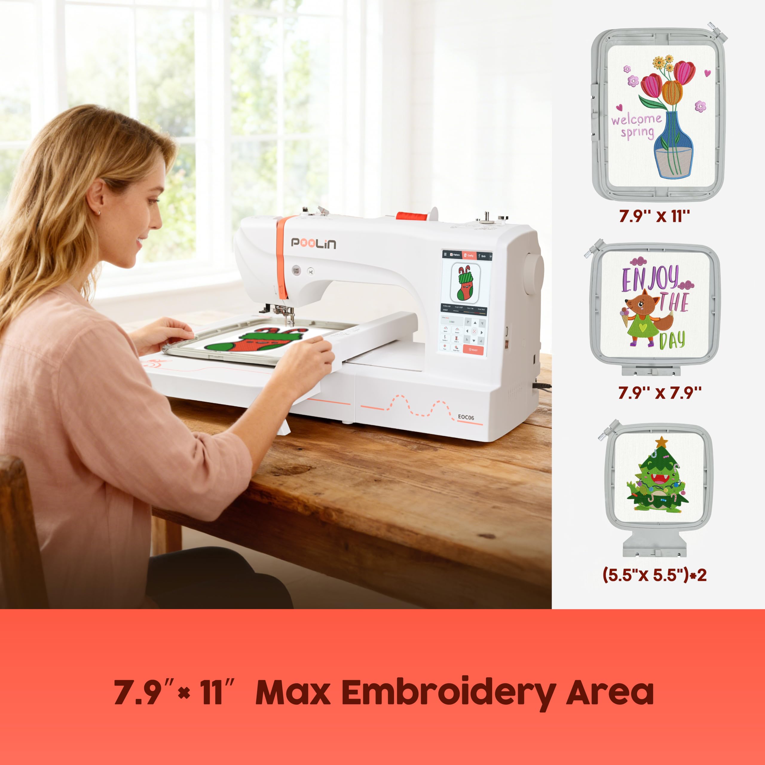 POOLIN EOC06 Embroidery Machine,7