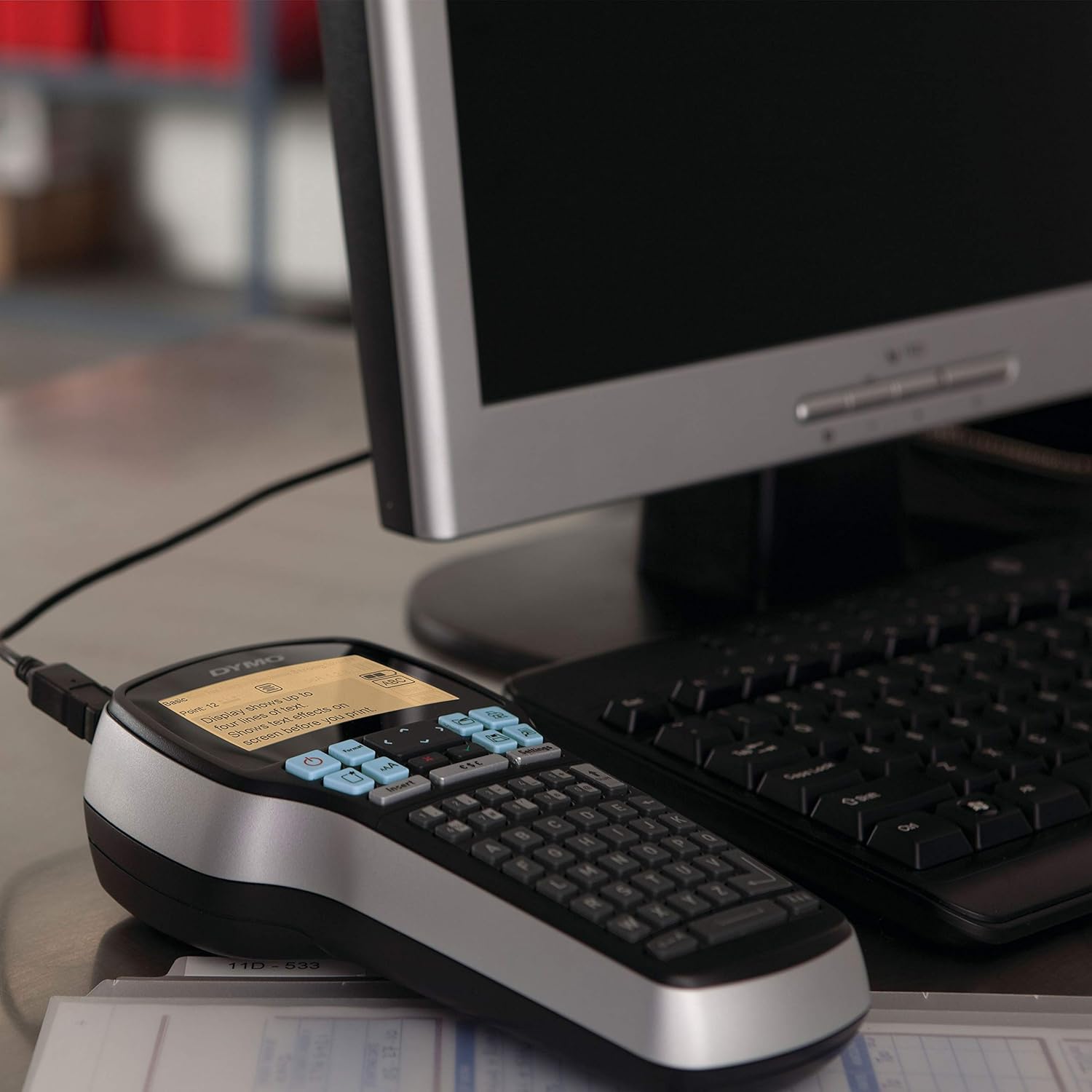 DYMO Label Maker with Adapter | LabelManager 420P High-Performance Label Maker, Rechargeable, PC and Mac Connectivity, Bright Backlit Display, Easy-to-Use, Portable, For Home & Office Organization : Office Products