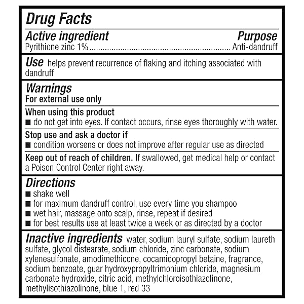 AMAZON BASICS DANDRUFF SHAMPOO FOR NORMAL TO OILY HAIR, 28.2 FLUID OUNCES, 1 PACK