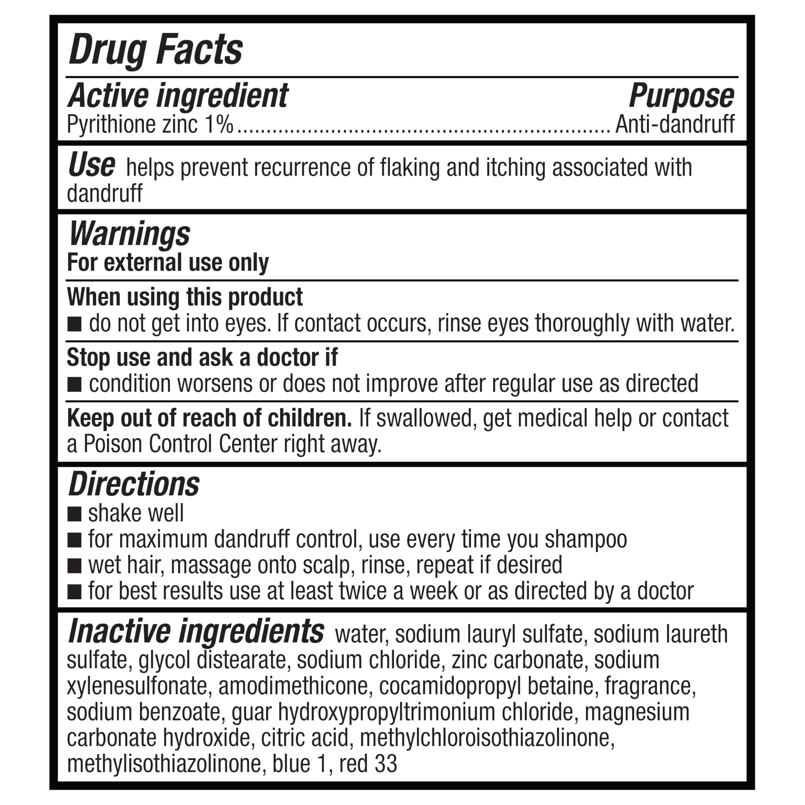 Amazon Basics Dandruff Shampoo for Normal to Oily Hair, 28.2 Fluid Ounces, 1 Pack