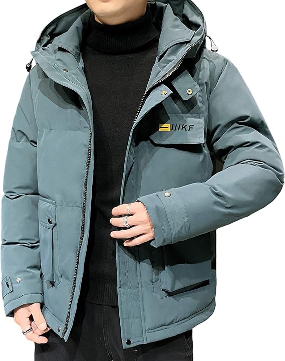 Amazon コート メンズ 冬服 メンズ 中綿ジャケット 防寒 防風 アウター 中綿入り ダウンジャケット フード付き ダウンコート 厚手 撥水 アウトドア カジュアル おしゃれ 秋 冬 緑 Xl コート ジャケット 通販