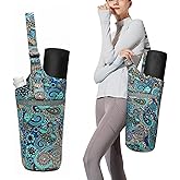 IwIeIaIrI Yoga Mat Bag with Large Size Pocket and Zipper Pocket,Yoga Bag Adjustable Shoulder Strap- Holds More Yoga Accessories