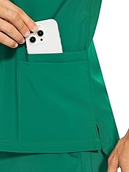 COZYFIT Scrub Top for Men - Stretch V-Neck Scrubs