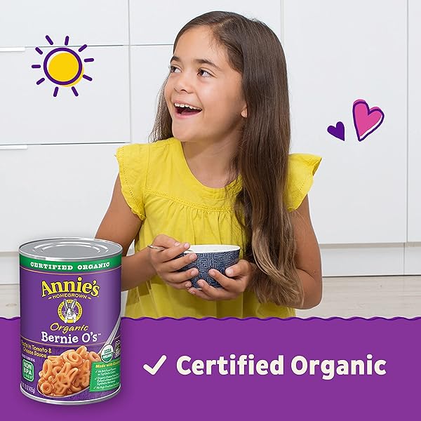 ANNIE’S ORGANIC BERNIE O’S, CANNED PASTA IN TOMATO AND CHEESE SAUCE, 15 OZ