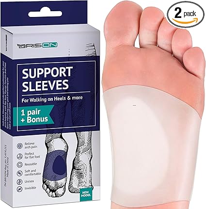 Amazon Com Gel Arch Support Set Soft Silicone Clear Reusable