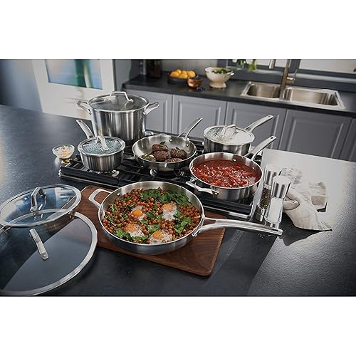 Calphalon Stainless Steel Kitchen Cookware, 11-Piece Pots and Pans