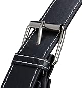 Relaxdays Black Imitation Leather Firewood Log Basket Holder with Handle view 6