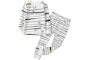 Owlivia 100% Organic Cotton Baby Long Sleeve Pajama Sets, Toddler Boy Girl 2-Piece Sleepwear