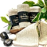 100% Natural Sisal Washcloth. Gentle Exfoliation for Smoother Skin. Durable & Reusable for Face & Body. 100% Biodegradable. Removes Dead Skin Cells and Dirt (3 Pcs)