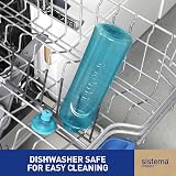 Sistema Swift Twist n Sip 480 ml Teal Stone Leakproof Kids Bottle 4 Pack view 5