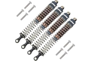 TOOMOD 1/10 110mm RC Oil filled Shock Absorbers kit for Tamiya Bullhead Super Clod Buster TRX4 Axial SCX10 D90 Crawler Car Buggy Car Upgrades Replace Parts (Grey)