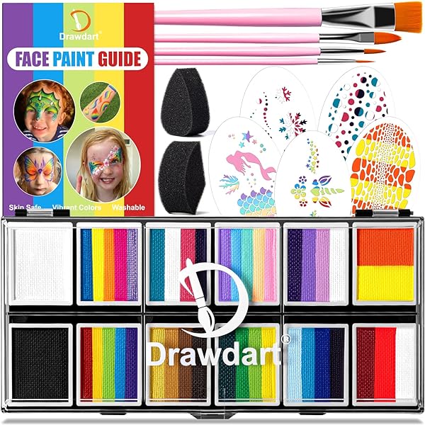 30 Plantillas Reutilizables Para Pintura Facial De Halloween – Set De Esténciles Para Niños Y Adultos, Maquillaje Fácil Para Fiestas Y Carnaval