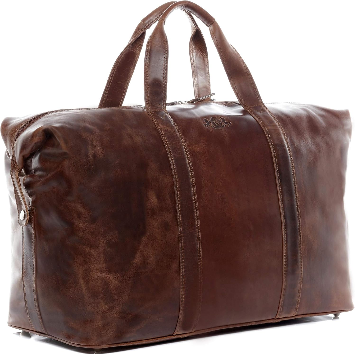 SID & VAIN Travel Bag Holdall Chester XXL Duffel Bag Real Leather 56 cm Weekender Duffle Leather Bag Men´s Bag - Image 3