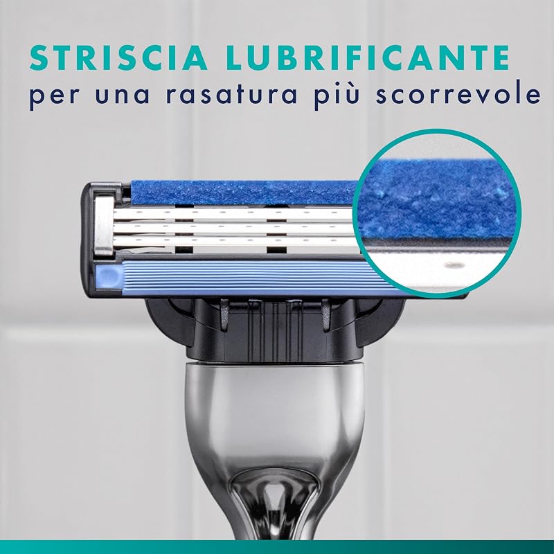 Mach 3 Rasoio Barba Manuale, 6 Lamette Uomo, Multicolore — foto 3 di 7