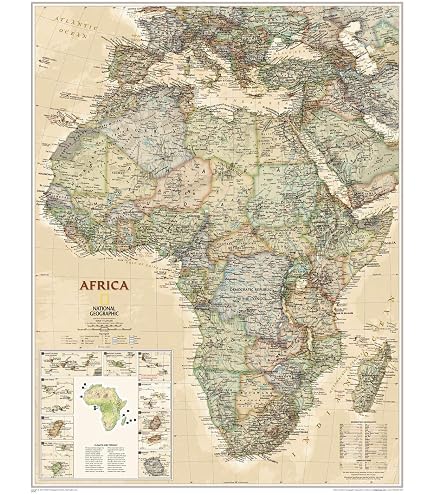 Maps International Africa Laminated Wall Map Ebay