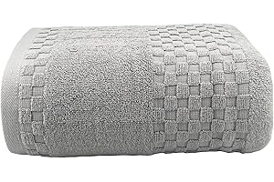 YTYC 35x70 Inches Bath Sheets Towels 100 Percent Cotton Extra Large Bath Towels for Adults 600GSM Super Absorbent Soft Luxury Bathroom Towels (Grey, 1 Piece)