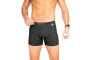 WOOLLY CLOTHING CO Premium Stink-Free Mens Merino Wool Boxer Brief