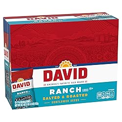 DAVID Roasted and Salted Sunflower Seeds, Ranch