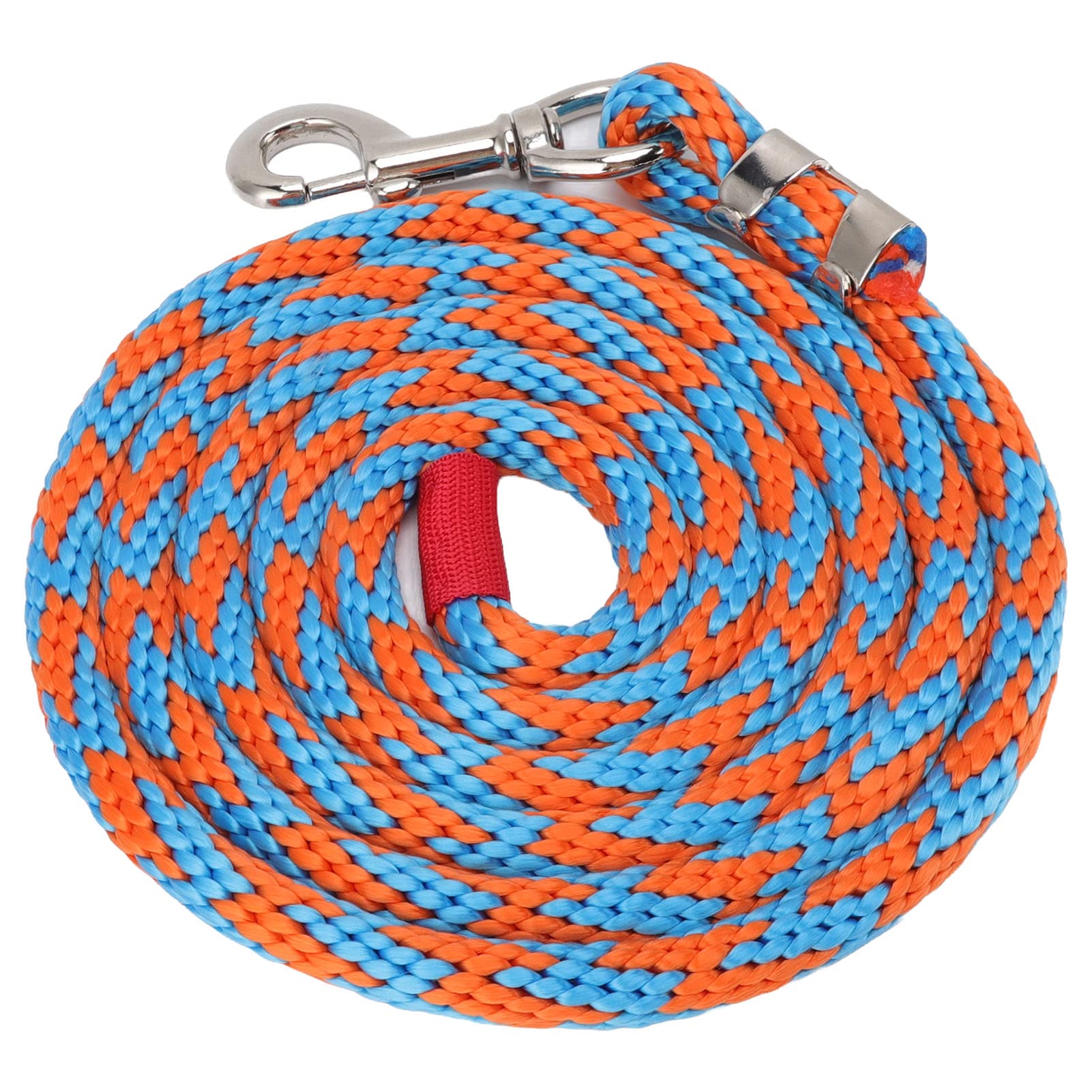 13ft Long Nylon Horse Leash Rope Heavy Duty Fall Proof Horse Leash Rope for Cattle Joke (Blue Orange)