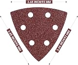 SATC Triangle Sanding Pads 93mm 120 Pcs 6 Holes 40/60/80/120/180/240 Grits view 2