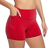PaletteFit Yoga Shorts for Women with Pockets, No Front Seam Biker Shorts 5'' Inseam for Women