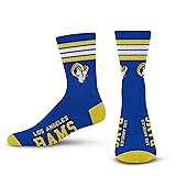 For Bare Feet NFL 4 Stripe Deuce Crew Sock, Los