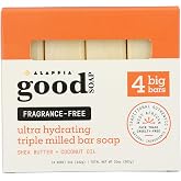 Alaffia, Good Soap Unscented Shea Value Pack 4 Count, 5 Ounce