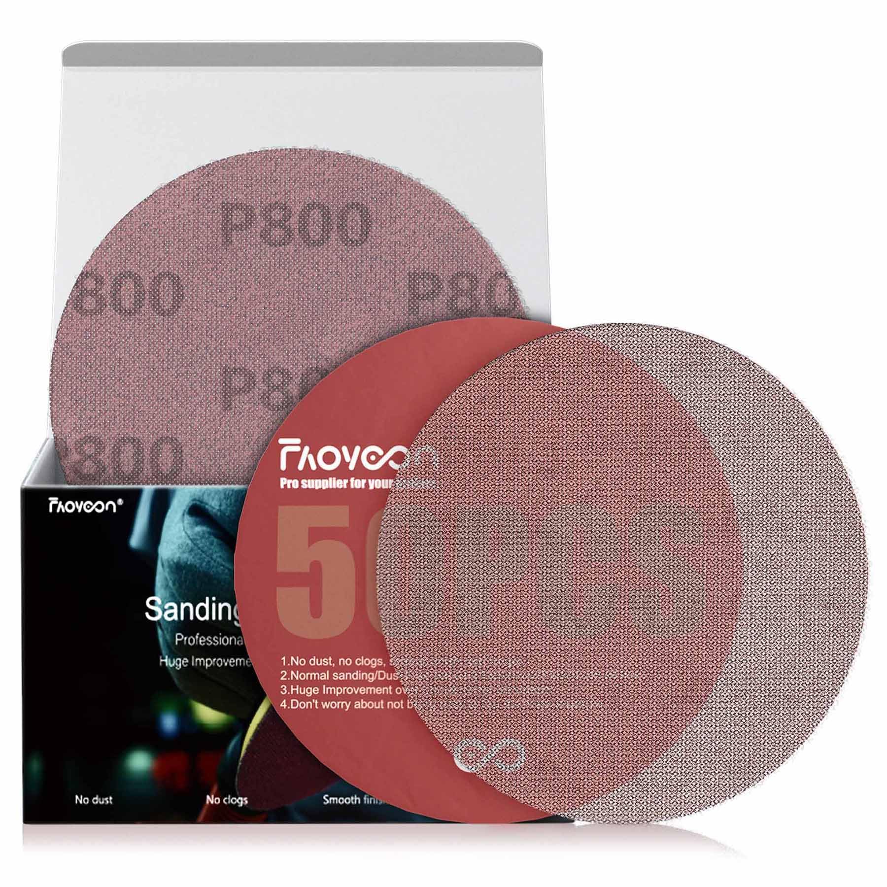 Photo 1 of Faoyoon 6 Inch Sanding Mesh | 50 Pack 800 Grit | Micro Mesh Hook and Loop Sanding Discs | Dust Free Net Sandpaper | Wet and Dry Sanding Screen | Anti-Clog and Last Longer