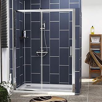 1600mm Sliding Shower Door 6mm Safety Tempered Glass Reversible Shower Enclosure Cubicle Screen