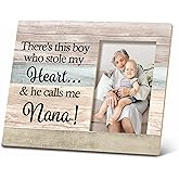 SRADMO Nana Picture Frame, Nana Frame, Pregnancy Announcements, Pregnancy Announcement For Grandparents, Grandma And Me Picture Frame, This Boy Calls Me Nana 10x8 Inch Wooden Tabletop Photo Frame