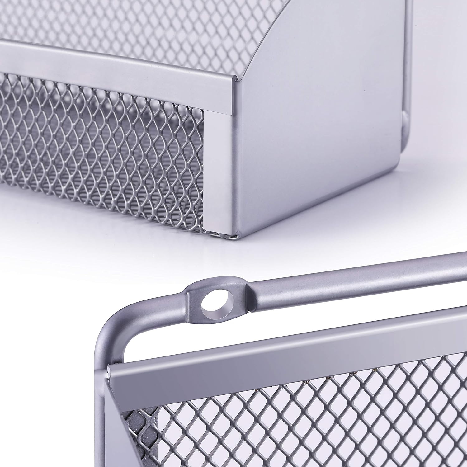 2 Pack- Simple Trending 3 Tier Spice Rack Organizer, Wall Mounted Spice Shelf Storage Holder for Kitchen Cabinet Pantry Door, Silver: Kitchen & Dining